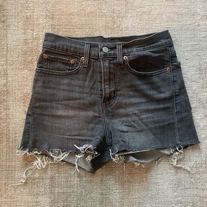Levis High Waisted Cutoff Jean Shorts
